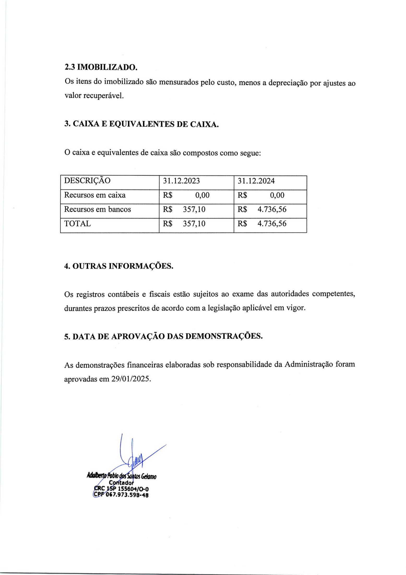 Notas explicativas — página 2