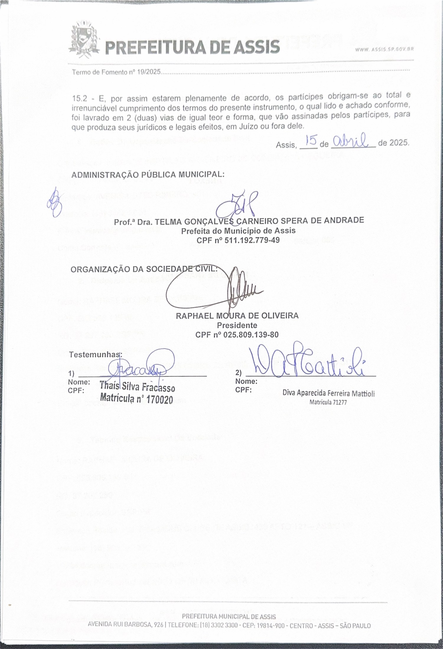 Termo de Fomento nº 19/2025 e anexos — página 11