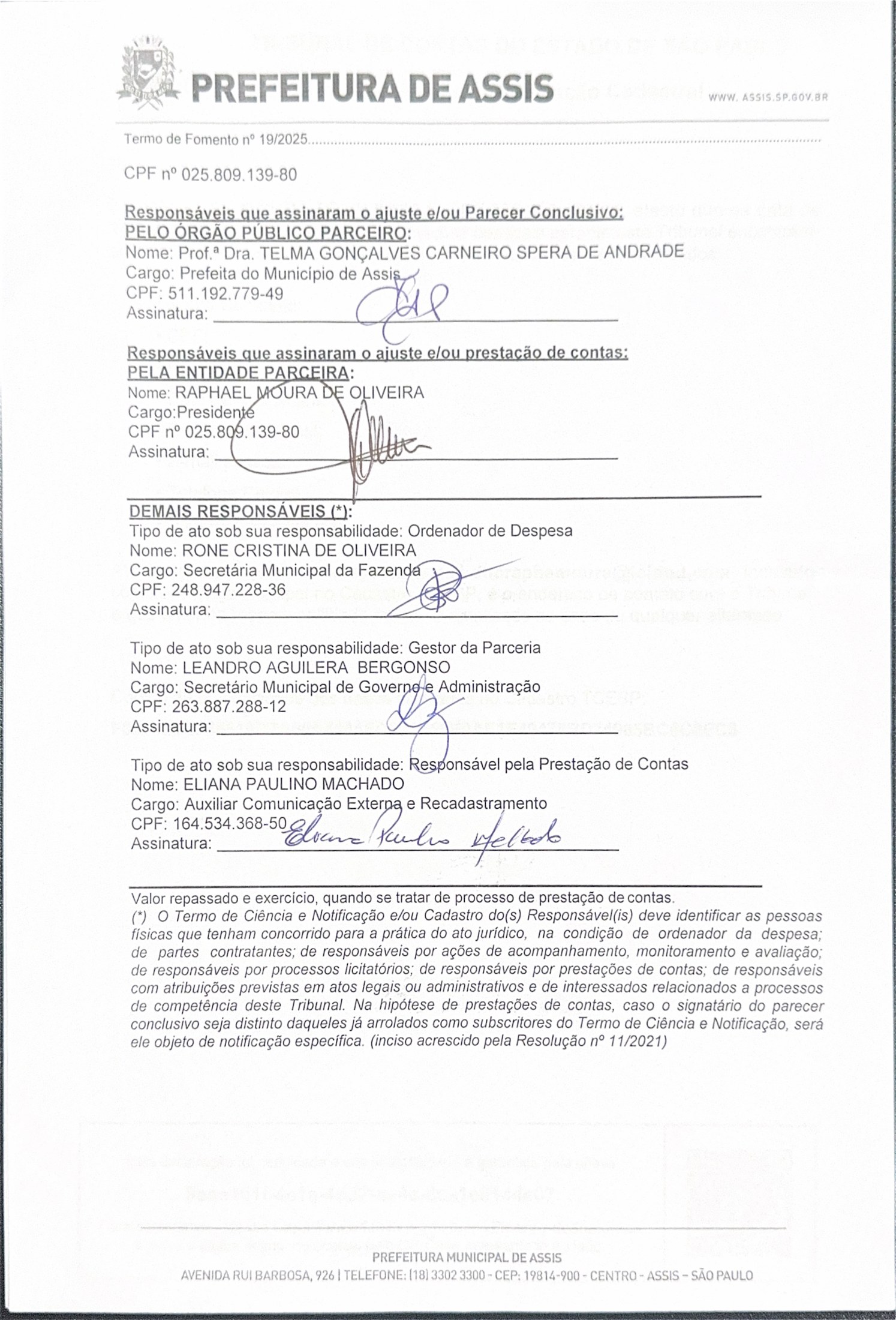 Termo de Fomento nº 19/2025 e anexos — página 19
