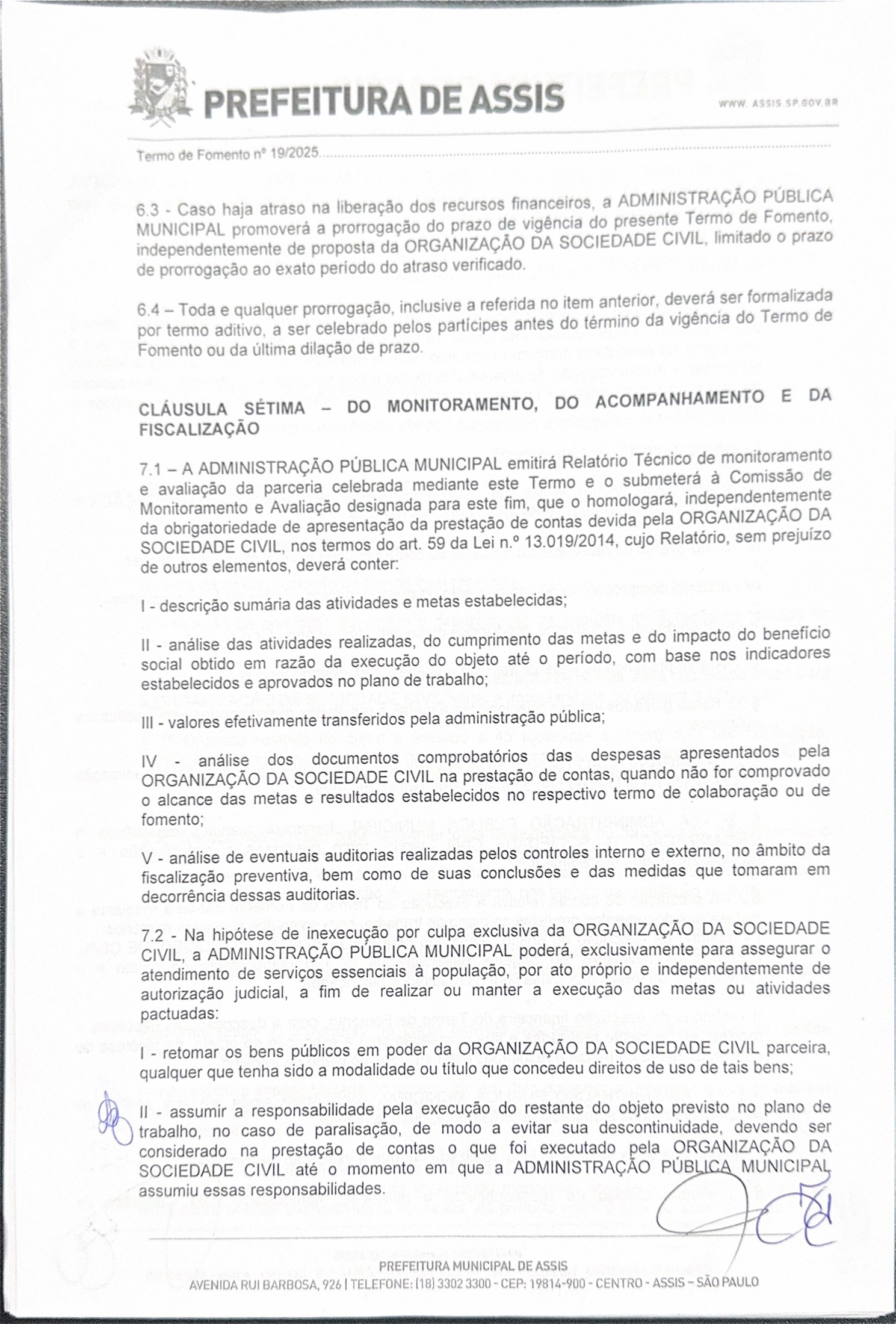 Termo de Fomento nº 19/2025 e anexos — página 5