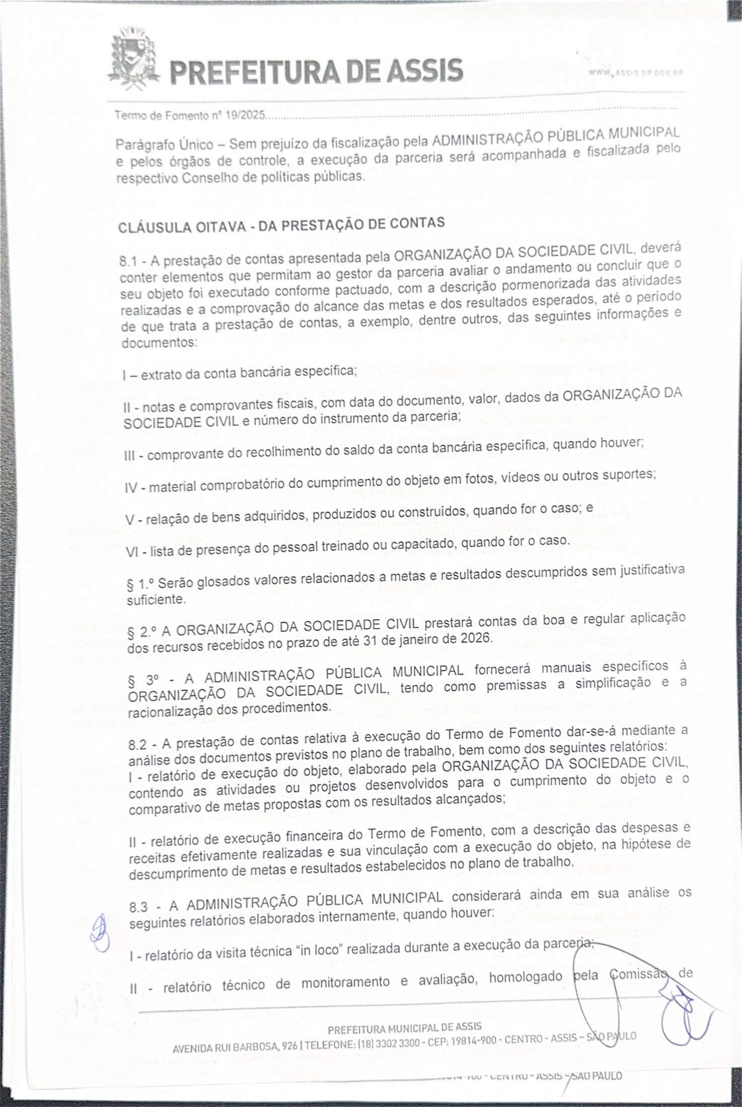 Termo de Fomento nº 19/2025 e anexos — página 6