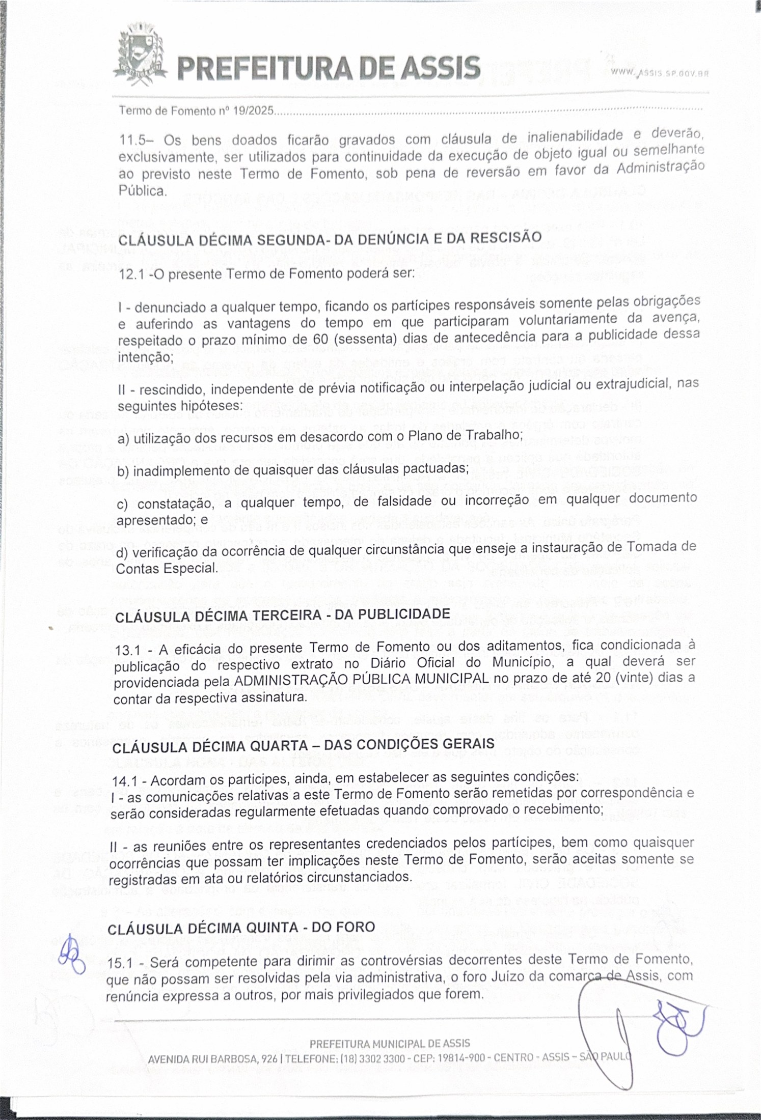 Termo de Fomento nº 19/2025 e anexos — página 8