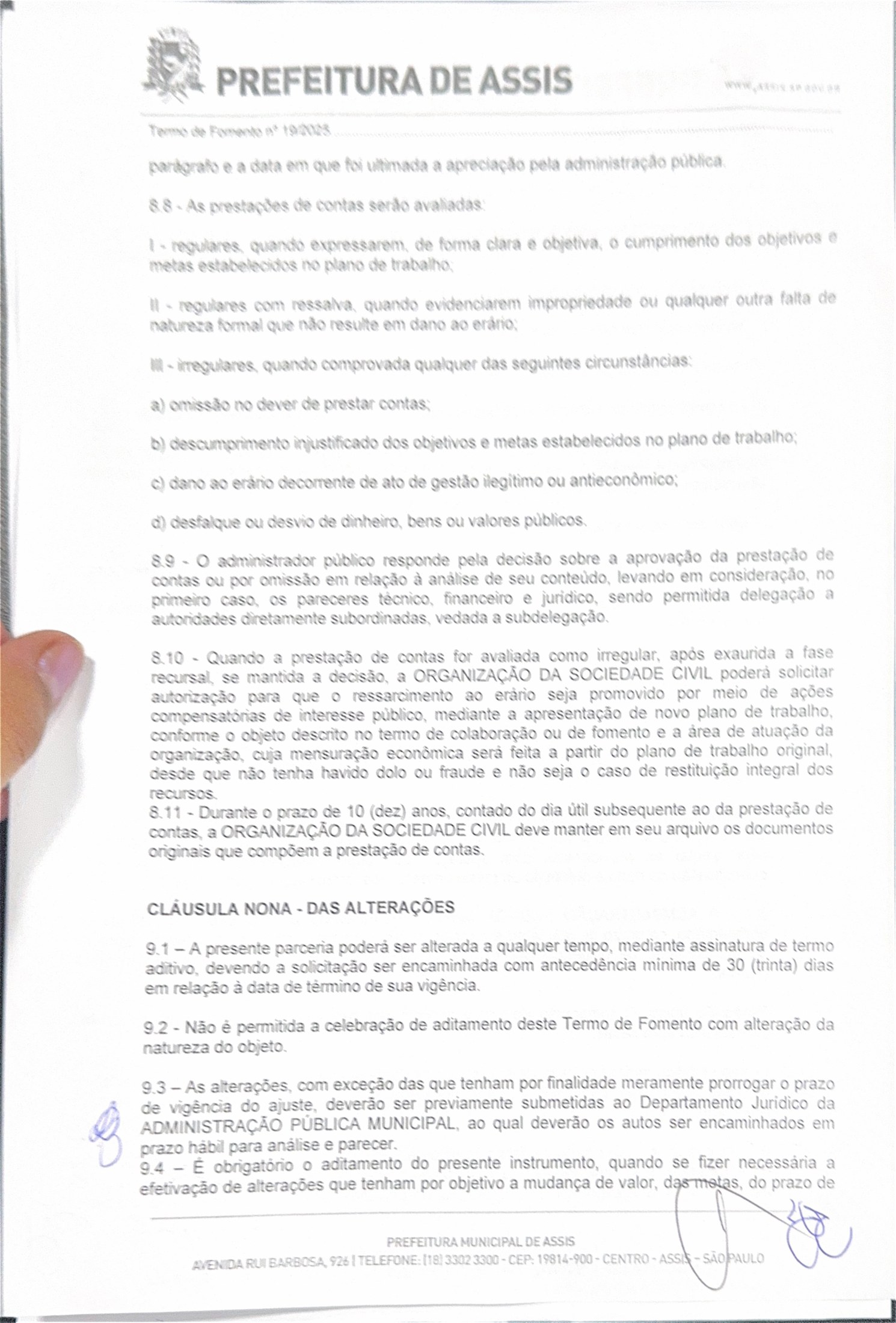 Termo de Fomento nº 19/2025 e anexos — página 9