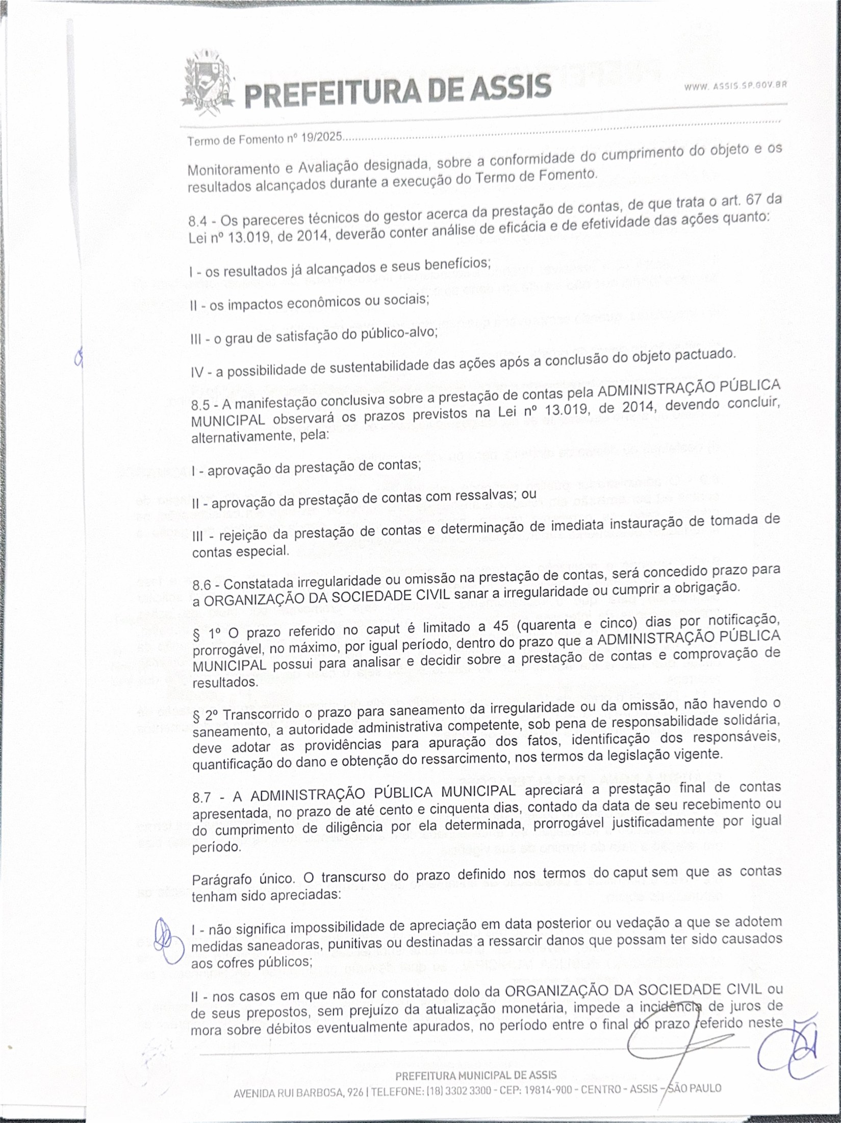 Termo de Fomento nº 19/2025 e anexos — página 10